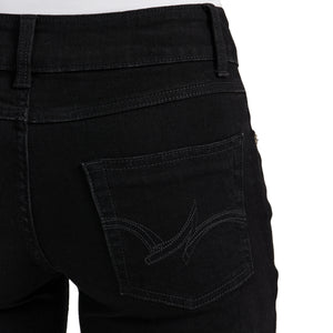 Wrangler Women's Mid Rise Bootcut Denim Jeans, Black