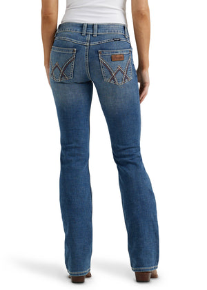 Wrangler Women's Retro Mae Mid Rise Bootcut Denim Jean, Deadwood
