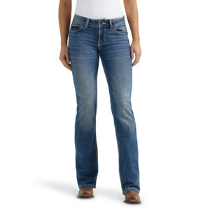 Wrangler Women's Retro Mae Mid Rise Bootcut Denim Jean, Deadwood