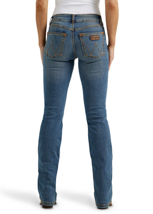 Wrangler Women's Retro Mae Mid Rise Bootcut Denim Jean, KM Wash