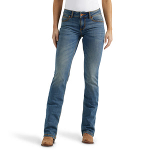 Wrangler Women's Retro Mae Mid Rise Bootcut Denim Jean, KM Wash