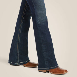 Ariat Women's Whipstitch Mid Rise Bootcut Denim Jeans, Ocean