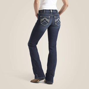 Ariat Women's Whipstitch Mid Rise Bootcut Denim Jeans, Ocean
