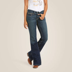 Ariat Women's Whipstitch Mid Rise Bootcut Denim Jeans, Ocean
