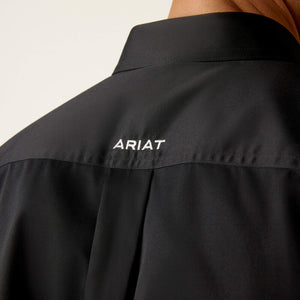 Ariat Men's Team Logo Twill Mexico Long Sleeve Shirt, Black