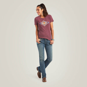 Ariat Women's Ariat Sol T-Shirt, Burgundy Heather