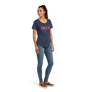 Ariat Women's Ariat Sonora Logo T-Shirt, Navy Heather