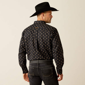 Ariat Men's Team Logo Kelvin Classic Fit Long Sleeve Shirt, Black