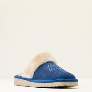 Ariat Women's Jackie Square Toe Slipper, Denim Suede