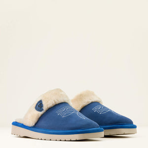 Ariat Women's Jackie Square Toe Slipper, Denim Suede