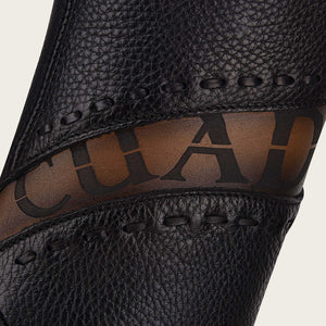 Cuadra Men's Bovine Leather Narrow Square Toe Zipper Boot, Black