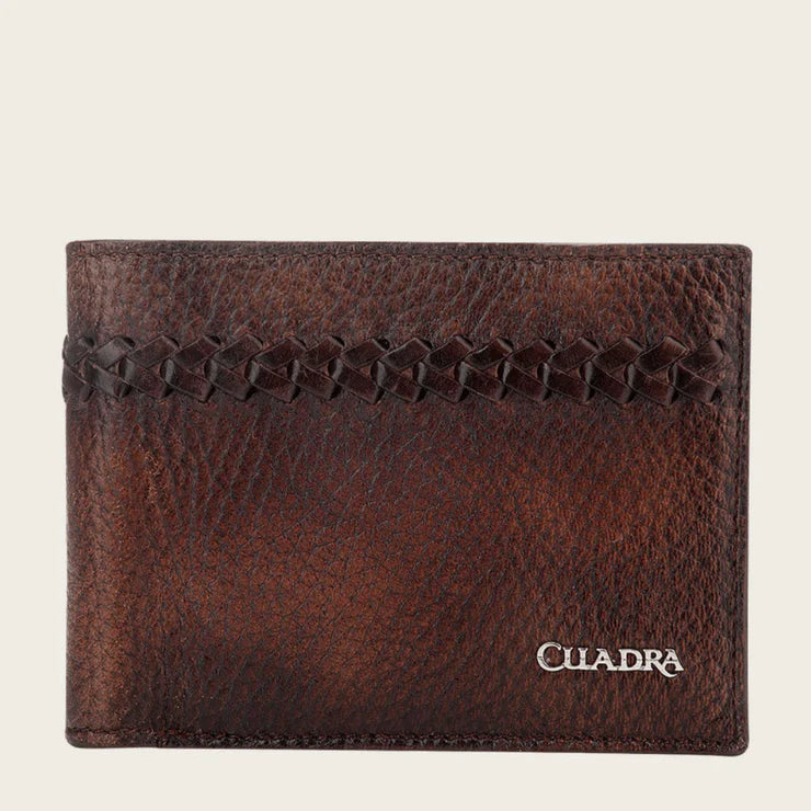 Cuadra Men's Deer Leather Wallet, Brown