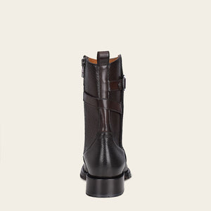 Cuadra Men's Bovine Leather Narrow Square Toe Zipper Boot, Black