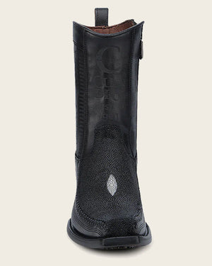 Cuadra Men's Stingray Narrow Square Toe Zipper Boot, Black