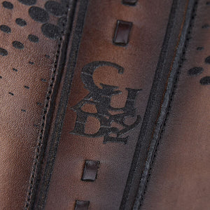 Cuadra Men's Bovine Leather Narrow Square Toe Zipper Boot, Brown