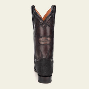 Cuadra Men's Stingray Round Toe Boot, Black