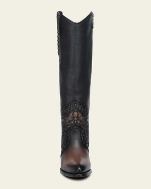 Cuadra Women's Bovine Leather Round Toe Boot, Chocolate