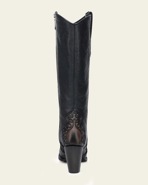 Cuadra Women's Bovine Leather Round Toe Boot, Chocolate