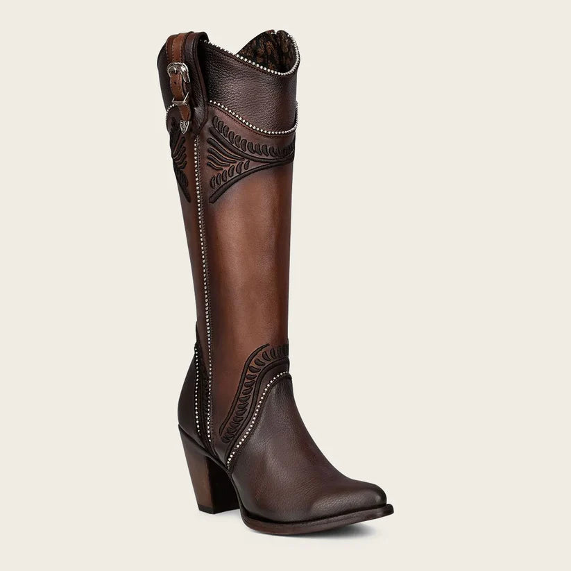 Cuadra Women's Res Pitbull Damasco Round Toe Boot, Chocolate