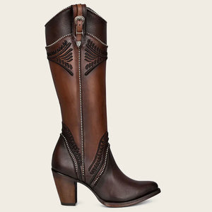 Cuadra Women's Res Pitbull Damasco Round Toe Boot, Chocolate