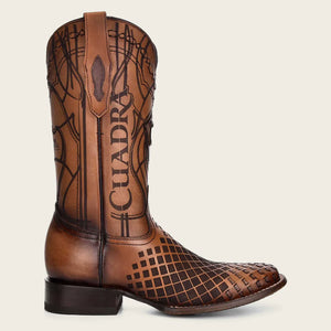 Cuadra Men's Bovine Leather Square Toe Boot, Brown