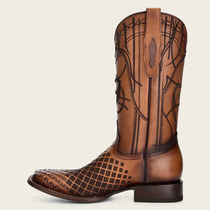 Cuadra Men's Bovine Leather Square Toe Boot, Brown