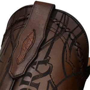 Cuadra Men's Ostrich Leather Square Toe Boot, Brown