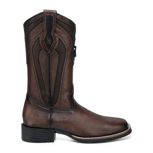 Cuadra Men's Deer Leather Square Toe Boot, Honey