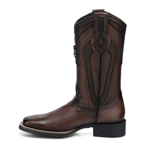 Cuadra Men's Deer Leather Square Toe Boot, Honey