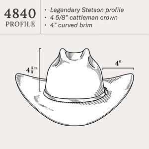 Stetson Men's 6X Palacio II Cowboy Hat, Black