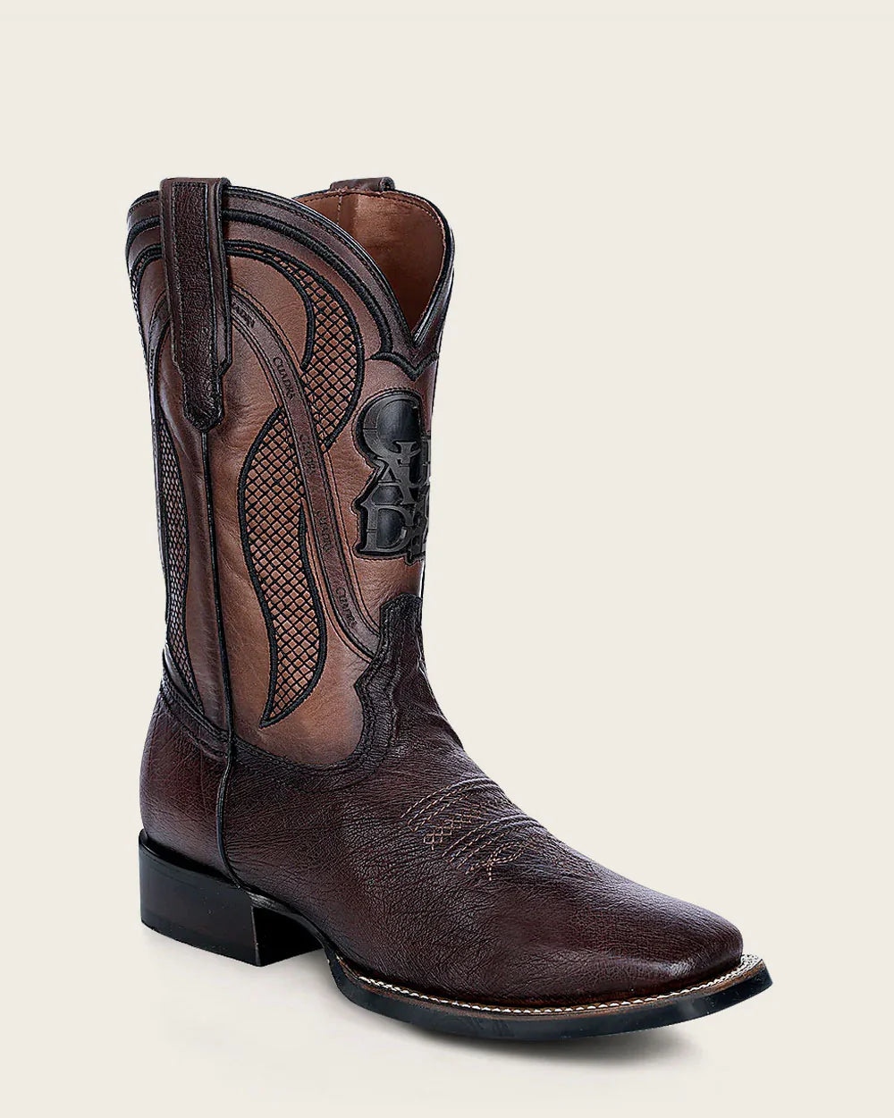 Cuadra Men's Smooth Ostrich Square Toe Boot, Brown