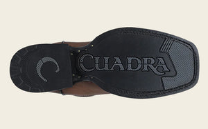 Cuadra Men's Smooth Ostrich Leather Square Toe Boot, Honey