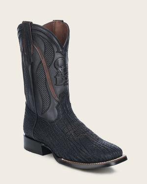Cuadra Men's Bull Hide Leather Square Toe Boot, Black
