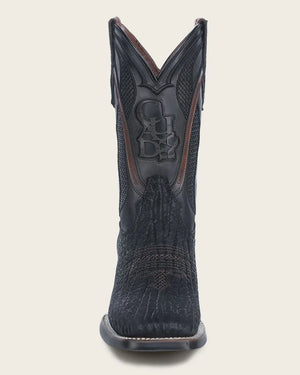 Cuadra Men's Bull Hide Leather Square Toe Boot, Black