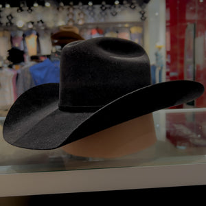 American Hat Company 100X Self Band Cowboy Hat, Black