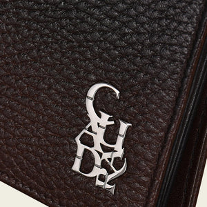 Cuadra Men's Deer Leather Wallet, Chocolate