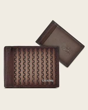 Cuadra Men's Bovine Leather Wallet, Gray