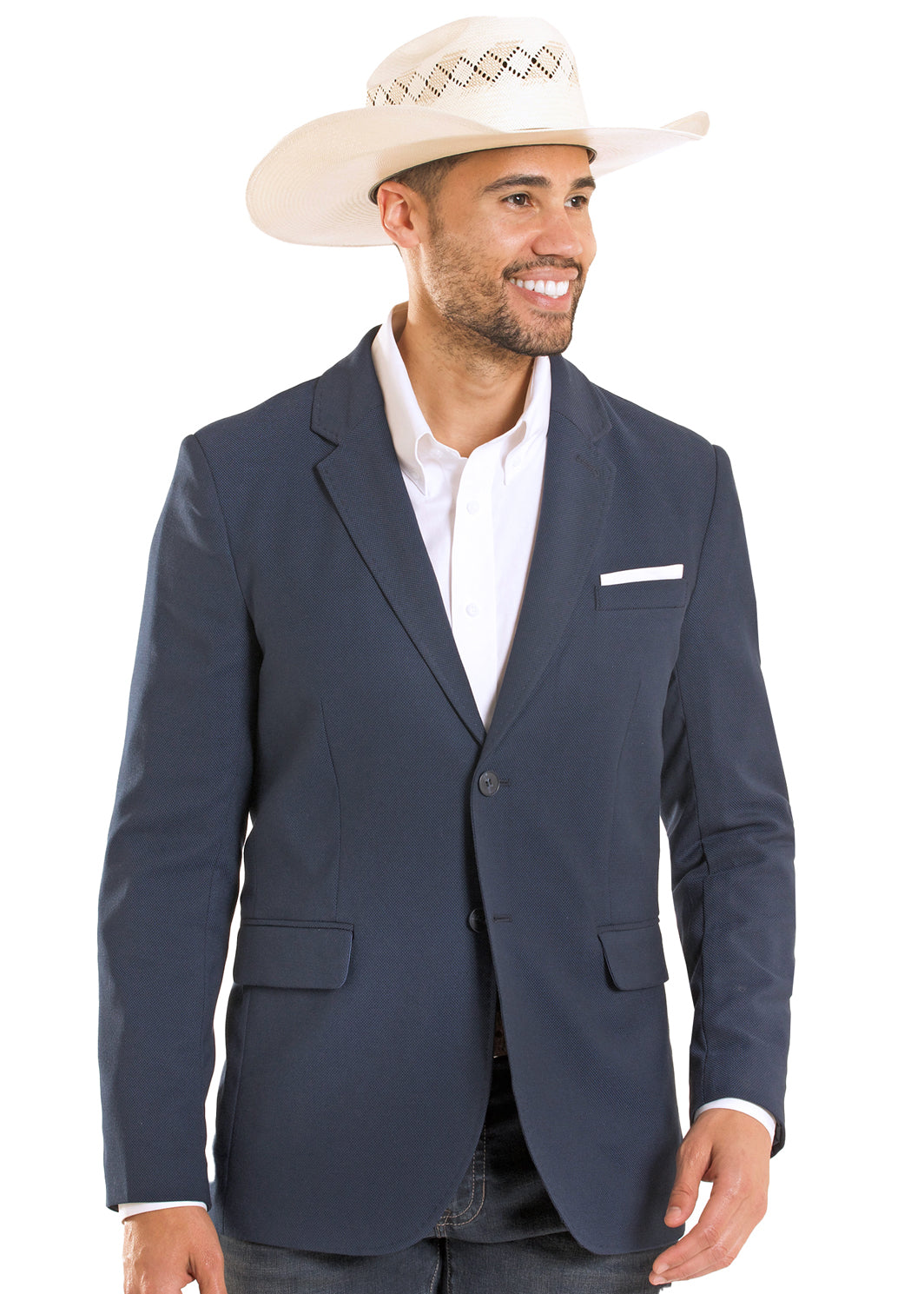 Rock & Roll Denim Men's Pique Sports Coat, Navy