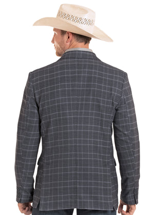 Rock & Roll Denim Men's Plaid Sports Coat, Blue