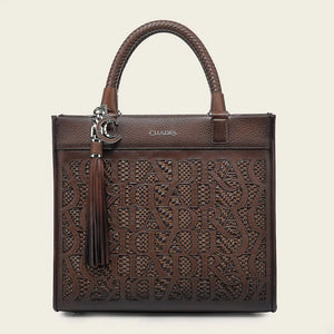 Cuadra Women's Laser Leather Bag, Brown