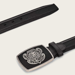 Cuadra Men's Stingray Leather Belt, Black