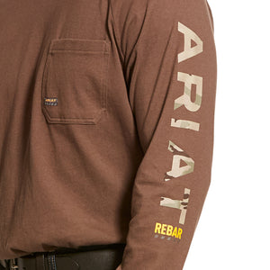 Ariat Men's Rebar Cotton Strong Graphic, Moss/Camo
