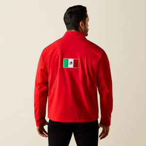Ariat Men's New Team Softshell MEXICO Water Resistant Jacket, Red