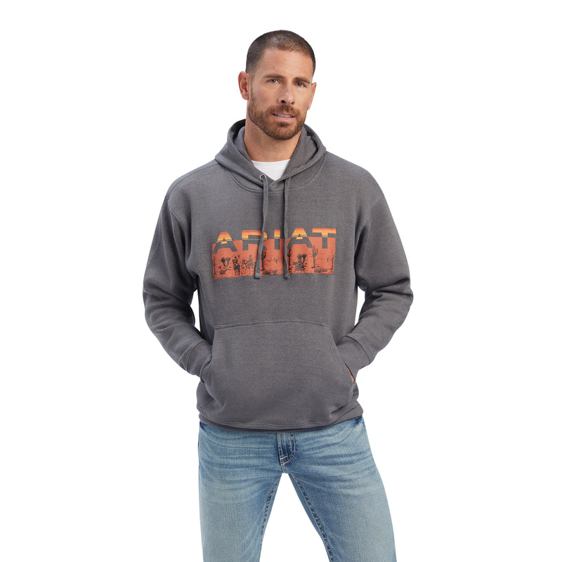 Ariat Men's Desert Roam Hoodie, Charcoal Heather