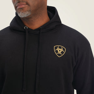 Ariat Men's Camo Flag Hoodie, Black
