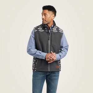 Ariat Men's Vernon 2.0 Chimayo Softshell Vest, Charcoal