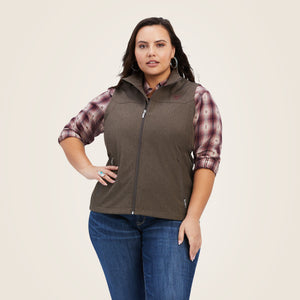 Ariat Women's New Team Softshell Vest, Banyan Bark Heather