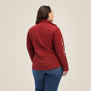 Ariat Women's New Team Softshell Jacket, Rouge Red/Celestial Serape