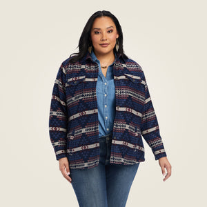 Ariat Women's R.E.A.L. Shacket Shirt Jacket, Mountain Peak Jacquard