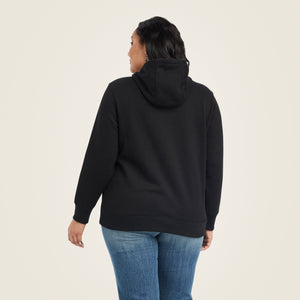 Ariat Women's REAL Sequin Logo Hoodie, Black